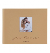 77 765 25x20cm Gästebuch Hochzeit you & me for always braun