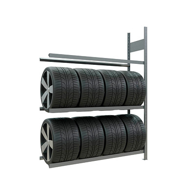 Anbau-Schwerlastregal 13913 silber 150,0 x 40,0 x 200,0 cm