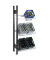 Anbauregal 37003-S schwarz, silber 75,0 x 30,0 x 180,0 cm