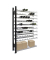 Anbauregal 26861 schwarz, silber 100,0 x 25,0 x 180,0 cm