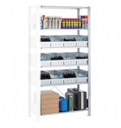 Anbauregal 14275 silber, verzinkt 100,0 x 50,0 x 200,0 cm