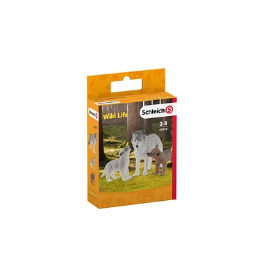 Wild Life 42472 Wolfsmutter mit Welpen Spielfiguren-Set