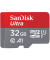 Speicherkarte Ultra SDSQUA4-032G-GN6MT, Micro-SDHC, mit SD-Adapter, Class 10, bis 120 MB/s, 32 GB