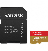Speicherkarte Extreme SDSQXAA-128G-GN6MA, Micro-SDXC, mit SD-Adapter, Class 10, bis 190 MB/s, 128 GB