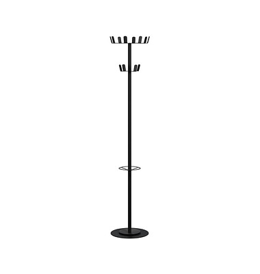 Kleiderständer Color Range Black schwarz Metall 12 Haken 35,0 x 175,0 cm