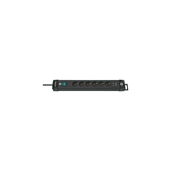 4007123662975 - Premium-Line 6-fach Steckdosenleiste mit Schalter 30 m schwarz mit USB-Buchse 4007123662975 brennenstuhl 4007123662975 - Premium-Line 6-fach Steckdosenleiste mit Schalter 30 m schwarz mit USB-Buchse 4007123662975 brennenstuhl