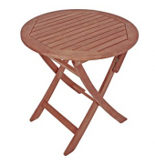 Gartentisch Stockholm braun rund 70,0 x 70,0 x 73,0 cm