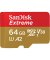 Speicherkarte Extreme SDSQXAH-064G-GN6MA, Micro-SDXC, mit SD-Adapter, Class 10, bis 170 MB/s, 64 GB