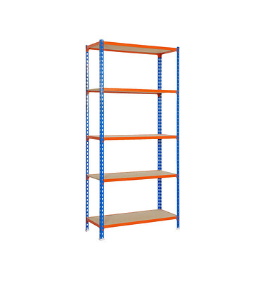 Schwerlastregal MADERCLICK PLUS 5500 458100025201055 blau, orange 100,0 x 50,0 x 200,0 cm