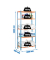 Schwerlastregal MADERCLICK PLUS 5500 458100025201055 blau, orange 100,0 x 50,0 x 200,0 cm
