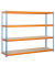 Schwerlastregal ECOFORTE 1204-4 458100047201244 orange, blau 120,0 x 45,0 x 200,0 cm