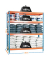Schwerlastregal SIMONFORTE 2406-4 458100045202468 blau, orange 240,0 x 60,0 x 200,0 cm