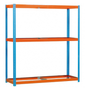 Schwerlastregal SIMONFORTE 2406-3 450100045202460 orange, blau 240,0 x 60,0 x 200,0 cm