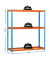 Schwerlastregal SIMONFORTE 2409-3 450100045202490 orange, blau 240,0 x 90,0 x 200,0 cm
