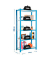 Schwerlastregal OFFICLICK 5400 442100143219045 blau 90,0 x 40,0 x 210,0 cm