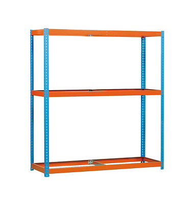 Schwerlastregal ECOFORTE 1506-3 8435104921517 orange, blau 150,0 x 60,0 x 200,0 cm Schwerlastregal ECOFORTE 1506-3 8435104921517 orange, blau 150,0 x 60,0 x 200,0 cm