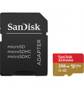 Speicherkarte Extreme SDSQXAV-256G-GN6MA, Micro-SDXC, mit SD-Adapter, Class 10, bis 190 MB/s, 256 GB