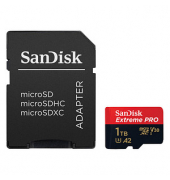 Speicherkarte Extreme PRO SDSQXCD-1T00-GN6MA, Micro-SDXC, mit SD-Adapter, V30, bis 200 MB/s, 1 TB
