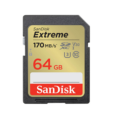 Speicherkarte Extreme SDSDXV2-064G-GNCIN, SDXC, Class 10, bis 170 MB/s, 64 GB
