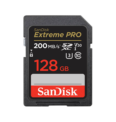 Speicherkarte Extreme PRO SDSDXXD-128G-GN4IN, SDXC, V30, bis 200 MB/s, 128 GB