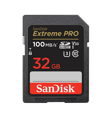 Speicherkarte Extreme PRO SDSDXXO-032G-GN4IN, SDHC, V30, bis 100 MB/s, 32 GB