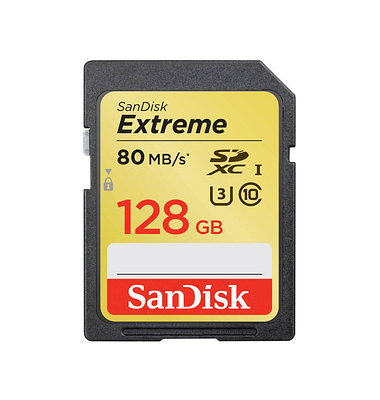 Speicherkarte Extreme SDSDXVA-128G-GNCIN, SDXC, Class 10, bis 180 MB/s, 128 GB