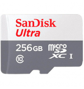Speicherkarte Ultra SDSQUNR-256G-GN3MN, Micro-SDXC, Class 10, bis 100 MB/s, 256 GB