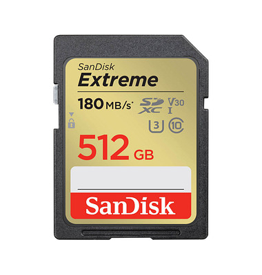 Speicherkarte Extreme SDSDXVV-512G-GNCIN, SDXC, Class 10, bis 180 MB/s, 512 GB
