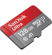 Speicherkarte Ultra SDSQUAB-128G-GN6MA, Micro-SDXC, mit SD-Adapter, Class 10, bis 140 MB/s, 128 GB