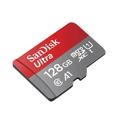 Speicherkarte microSDXC Ultra SDSQUAB-128G-GN6MA, Micro-SDXC, mit SD-Adapter, Class 10, bis 140 MB/s, 128 GB