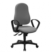 Bürostuhl Support SY ECO, 8550BMP3 hellgrau, schwarz Stoff