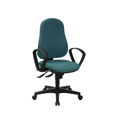 Bürostuhl Support SY ECO, 8550BMP5 petrol, schwarz Stoff