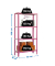 Schwerlastregal HOMECLICK MINI 4400 PP2100209168044 rosa 80,0 x 40,0 x 160,0 cm
