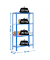 Schwerlastregal HOMECLICK MINI 4400 442100209168044 blau 80,0 x 40,0 x 160,0 cm