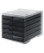 Schubladenbox styroswingbox light  anthrazit DIN C4 mit 5 Schubladen