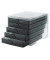 Schubladenbox styroswingbox light  anthrazit DIN C4 mit 5 Schubladen