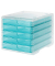 Schubladenbox styroswingbox light  aqua DIN C4 mit 5 Schubladen