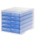 Schubladenbox styroswingbox light  cornflower DIN C4 mit 5 Schubladen