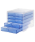 Schubladenbox styroswingbox light  cornflower DIN C4 mit 5 Schubladen