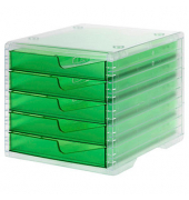Schubladenbox styroswingbox light  gecko DIN C4 mit 5 Schubladen