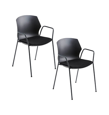 Stapelstühle myPRIMO 2511 17 01 A 26 397 schwarz Stoff