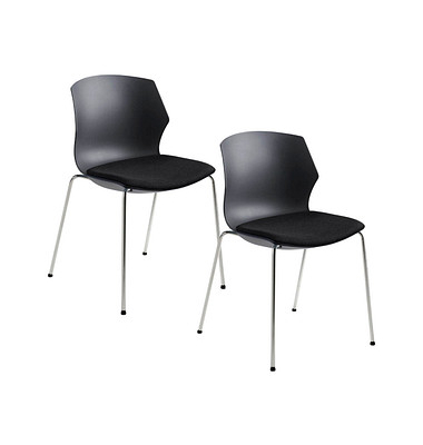 Schalenstühle myPRIMO 2511 01 01 26 397 schwarz Stoff