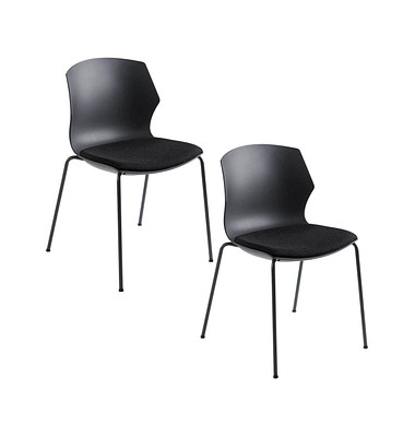 Stapelstühle myPRIMO 2511 17 01 26 397 schwarz Stoff