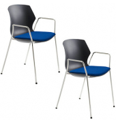 Schalenstühle myPRIMO 2511 01 01 A 26 396 blau Stoff