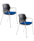 Schalenstühle myPRIMO 2511 01 01 A 26 396 blau Stoff
