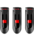 3 SanDisk USB-Sticks Cruzer Glide schwarz, rot 32 GB