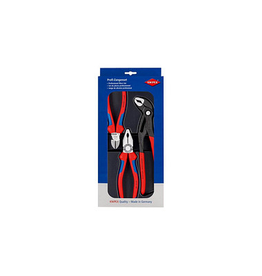 Zangen-Set Profi 00 20 09 V01 Kombizange - 180 mm, Seitenschneider - 160 mm, 1 Wasserpumpenzange Cobra 250 mm