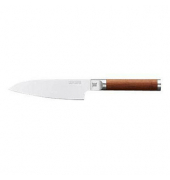 Kochmesser Norden silber, braun glatt, Klinge: 13,6 cm