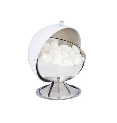 Zuckerdose silber, weiß