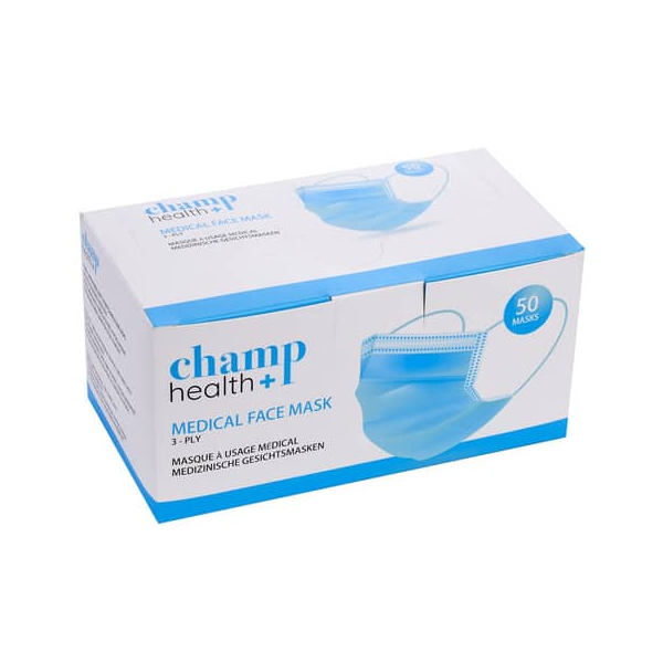 3661075271060 - Mund- und Nasenschutzmaske - blau weiß 50 Stück